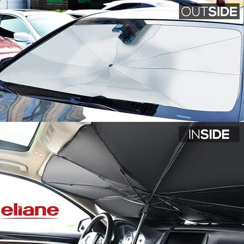 Eliane Car Sun Shade Windshield Cover - Foldable Umbrella Sun Shade for Car Front Window, Sun Protection & Heat Insulation, Carbrella, Full Cover for Most Vehicles - Image 5