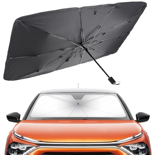 Eliane Car Sun Shade Windshield Cover - Foldable Umbrella Sun Shade for Car Front Window, Sun Protection & Heat Insulation, Carbrella, Full Cover for Most Vehicles - Image 1