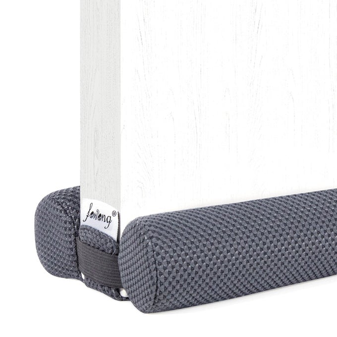 UNDER DOOR DRAUGHT EXCLUDER88CM DOUBLE SIDE DRAUGHT EXCLUDER FOR BOTTOM OF DOORS UNDER DOOR SEAL REDUCE NOISE DRAFT EXCLUDER CUSHION GREY