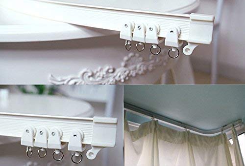 Z-COLOR Flexible Bendable Ceiling Curtain Track, Curved Ceiling Track for Curtains, Room Divider Ceiling Track Rail System 16.5 FT / 5 Meters - Image 2