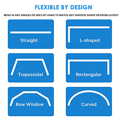 Z-COLOR Flexible Bendable Ceiling Curtain Track, Curved Ceiling Track for Curtains, Room Divider Ceiling Track Rail System 16.5 FT / 5 Meters - Image 4