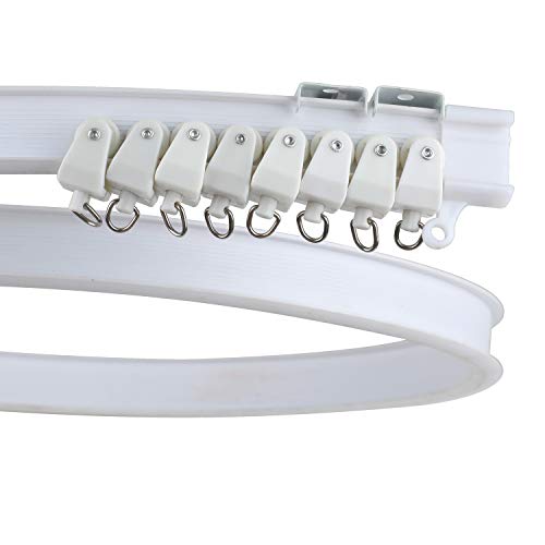 Z-COLOR Flexible Bendable Ceiling Curtain Track, Curved Ceiling Track for Curtains, Room Divider Ceiling Track Rail System 16.5 FT / 5 Meters - Image 1