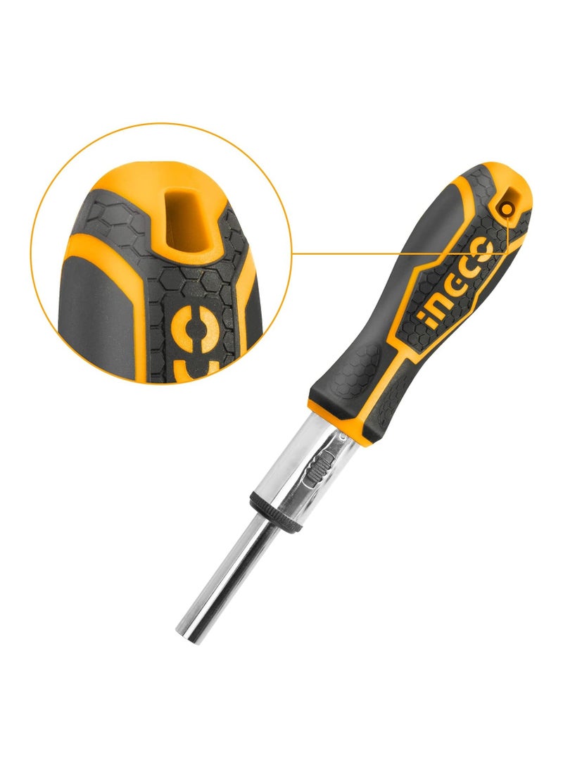INGCO HKSDB0248 24 Pcs Screwdriver Set, 16 Pcs 6.35X25mm Screwdriver Bit, INGCO Style Ratchet Handle, High Auality Cr.V Material, Heavy duty, High Torque... - Image 3