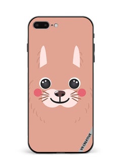 Protective Case Cover For Apple iPhone 7 Plus/8 Plus Lama Cartoon Face Design Multicolour