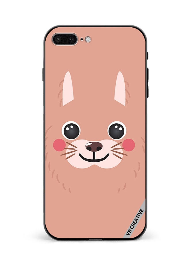 VR CREATIVE - Protective Case Cover For Apple iPhone 7 Plus/8 Plus Lama Cartoon Face Design Multicolour - Image 1
