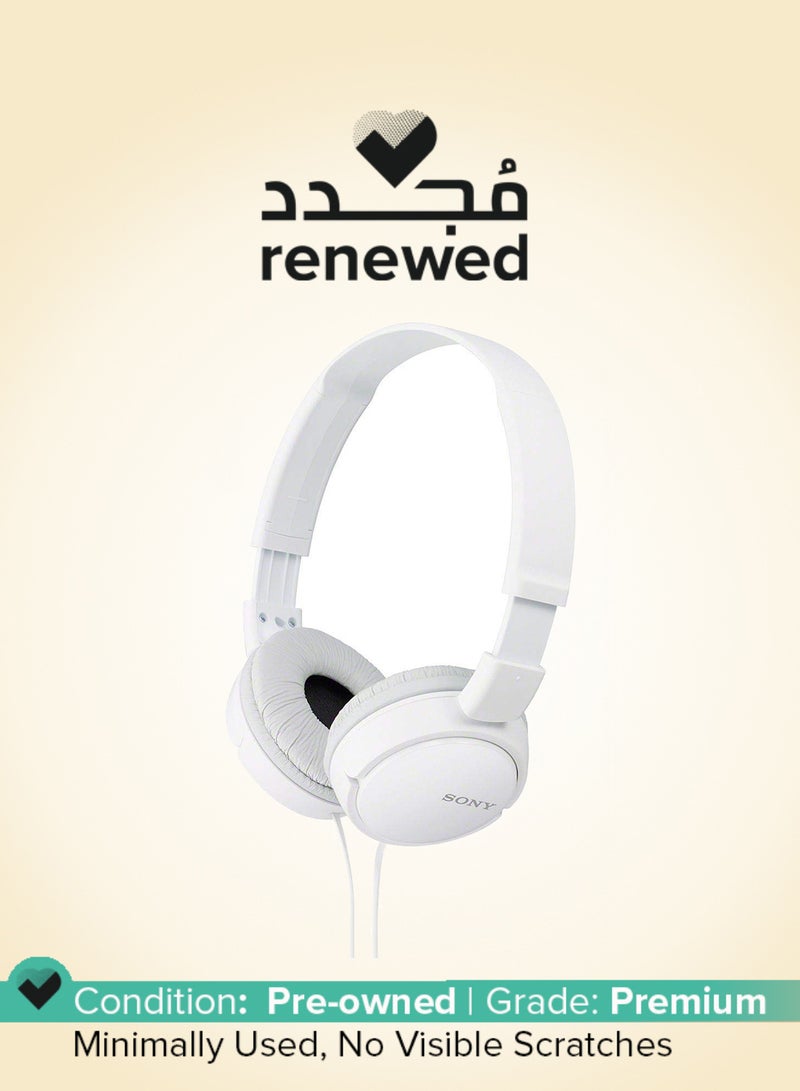 Sony Renewed - MDR-ZX110A On Ear Stereo Wired Headphones (White), Without Mic WHITE - Image 1