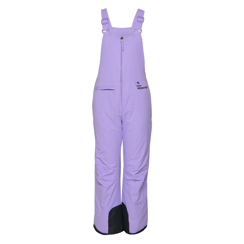 SkiGear Kids Insulated Snow Bib Overalls, Lilac, Medium