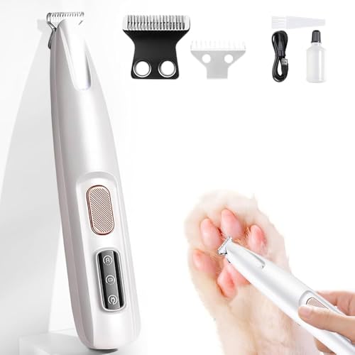 HVG TRADERS Pet MicroPrecision Trimmer, 2025 New Rechargeable Low Noise Cordless Dog Paw Trimmer with LED Light, Multifunctional Pet Hair Clippers for Paws Eyes Ears Face Rump - Image 2