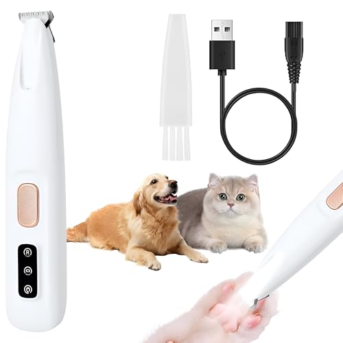 HVG TRADERS Pet MicroPrecision Trimmer, 2025 New Rechargeable Low Noise Cordless Dog Paw Trimmer with LED Light, Multifunctional Pet Hair Clippers for Paws Eyes Ears Face Rump - Image 1