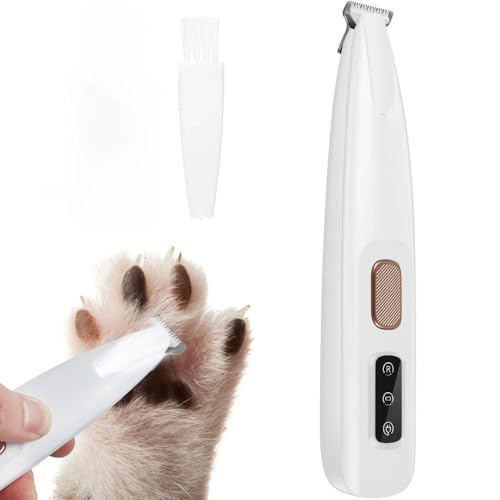 HVG TRADERS Pet MicroPrecision Trimmer, 2025 New Rechargeable Low Noise Cordless Dog Paw Trimmer with LED Light, Multifunctional Pet Hair Clippers for Paws Eyes Ears Face Rump - Image 3