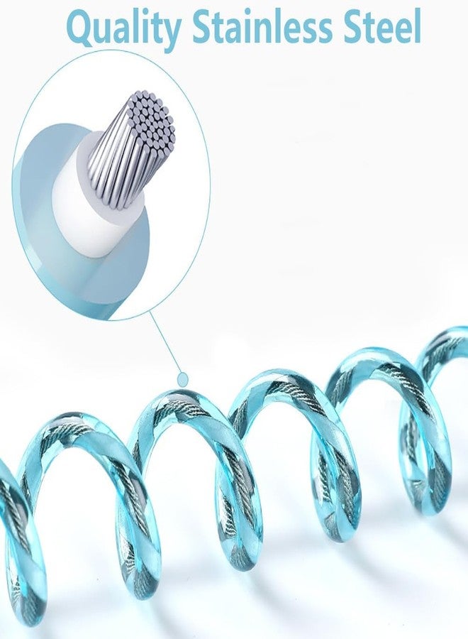 DKWIN سوار معصم مضاد للضياع للأطفال، حزام أمان عاكس للضوء للأطفال الصغار للتنزه في الهواء الطلق مع قفل حثي، حبل سلكي عاكس للضوء ليلاً، حزام أمان مرن للأطفال للمشي، أزرق - Image 4