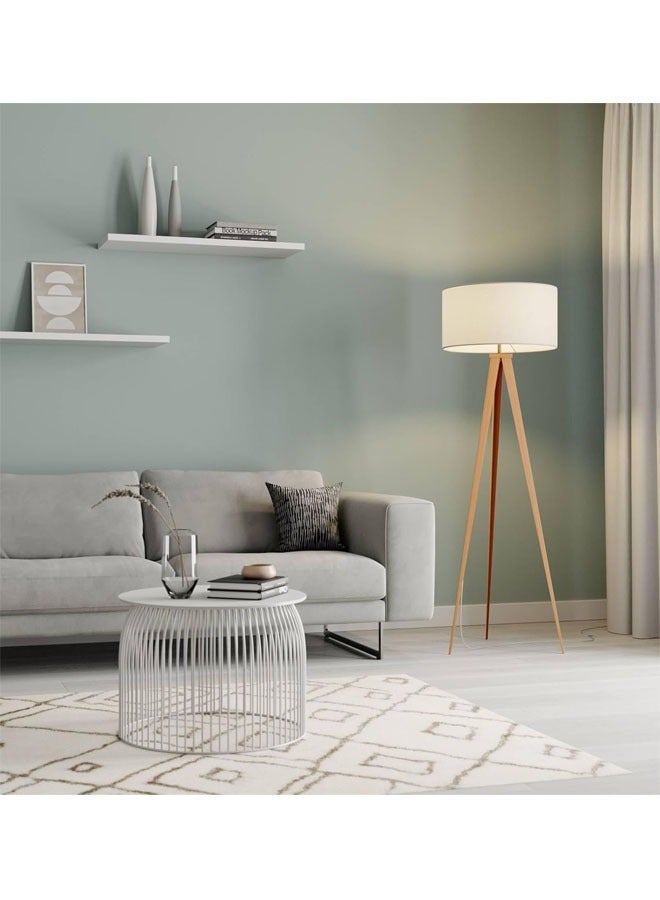 NKX Nordic Modern Bedroom linen cover Standing Floor vertical lamp With 9W bulb and Remote control - Image 5
