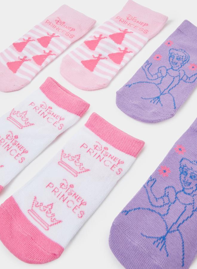 Styli Pack of 3 - Girls Disney Princess Socks - Image 3