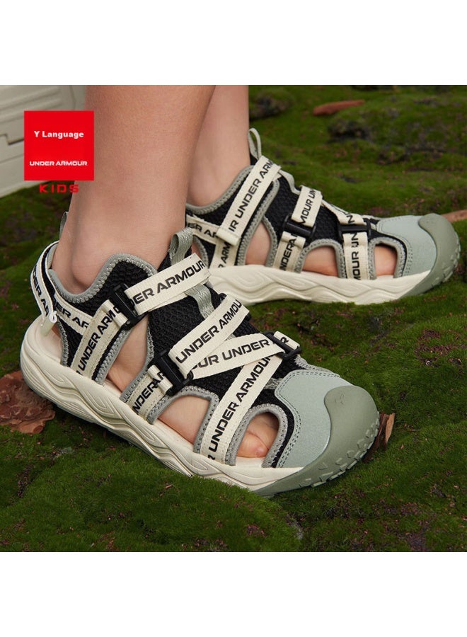 UNDER ARMOUR صنادل صيفية للأطفال من أندر أرمور، أحذية شاطئية صيفية للأطفال، أحذية رياضية ناعمة وقابلة للتنفس للأولاد والبنات، أحذية تتبع الأنهار 2421506 - Image 1