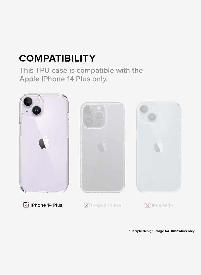 Classic Clear Case for Apple iPhone 15 Plus Hybrid Soft Case Flexible Edges Anti Drop TPU PC Gel Thin Transparent Cover - Shemag (Red)