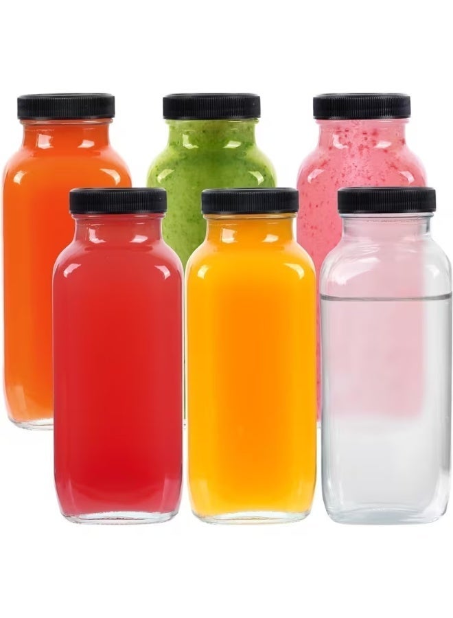 Luxoraq 12-Pack 245ML (8OZ) clear plastic JUICE BOTTLES WITH LIDS – BPA FREE reusable JUICE bottles, SMOOTHIE bottles, WATER bottles, MILK bottles, KOMBUCHA containers, LEAK PROOF drink storage TRAVEL bottles, FOOD GRADE plastic bottles - Image 5