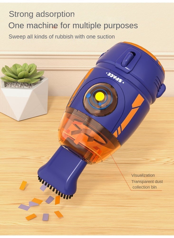 QZ Mini Desktop Vacuum Cleaner | Portable Rocket-Shaped Handheld Rechargeable High Power Cordless Sweeper for Car, Table, Dust, Crumb, Pet Hair, and Office Use - Image 4