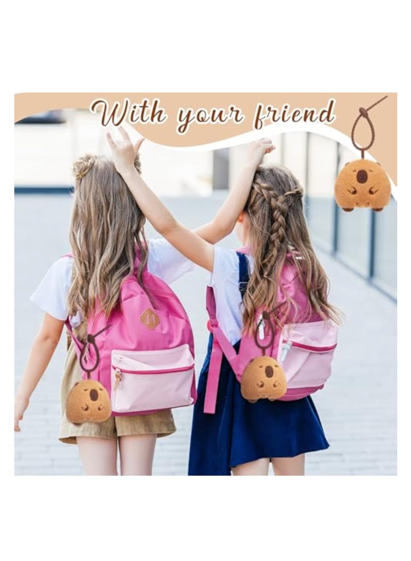 KASTWAVE 2Pcs Capybara Plush Keychain, Realistic Capybara Stuffed Animals Toy, Keyring Pendant, Purse Backpack Handbag Charms, for Backpacks, Car Key Ring, Birthday Valentines Day New Year Gifts - Image 5