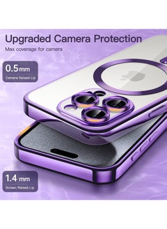 Jetech Soft Clear Case for iPhone 15 Pro Max 6.7 Inches, Camera Protection Full, Compatible with MagSafe Wireless Charging, Shockproof Electroplated TPU Mobile Phone Case  - Image 2