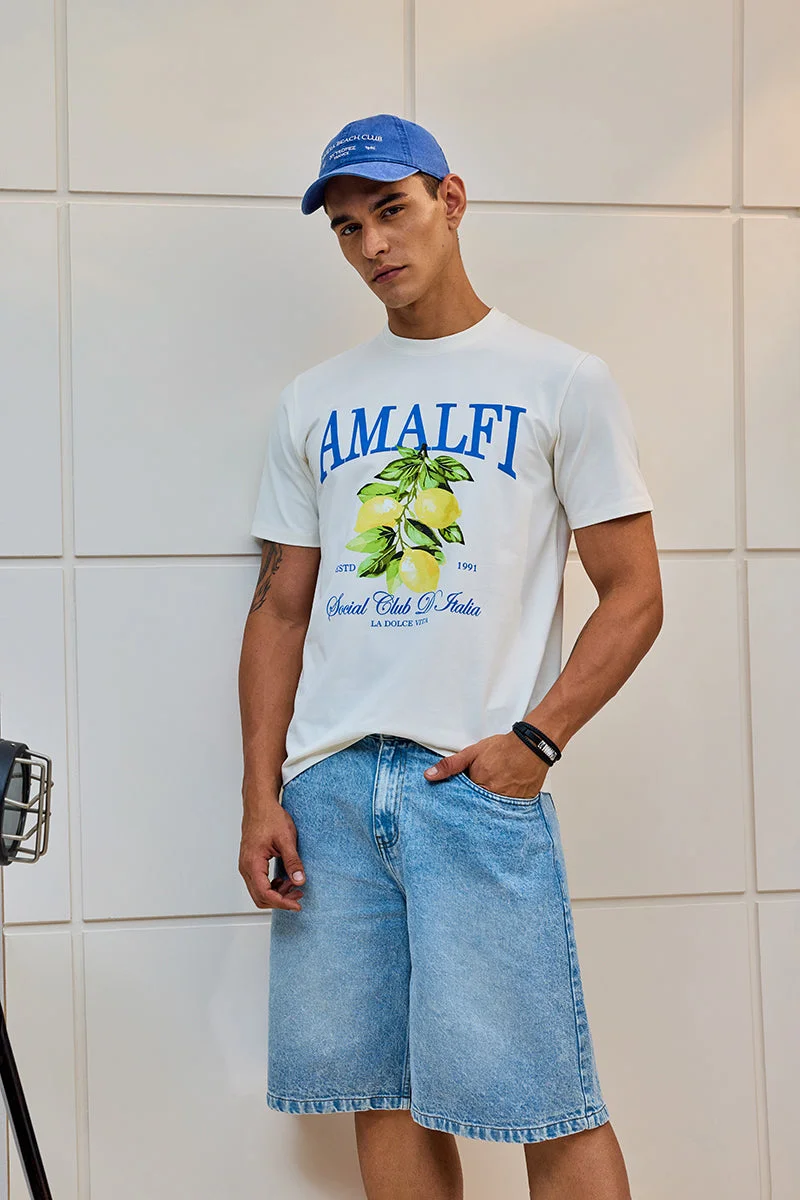 SNITCH Amalfi 100% Cotton Regular Fit T-Shirt
