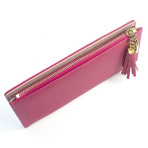 Valentoria Womens Wallet Cute Elegant Long Slim Card Holder Case Minimalist Coin Purse Thin Tassels Zip Clutch Wallets for Girls Ladies - Image 2