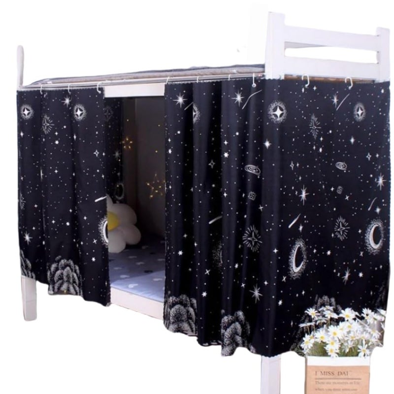 YMMMY ROSE Dorm Bottom Bunk Bed Curtains Privacy Curtains 350g Dustproof Breathable Single Bed Blackout Curtains Panels Privacy Underbed Loft Bed Canopy Tent Curtain Shading Drapes for Dorm College Home 2 panels - Image 1
