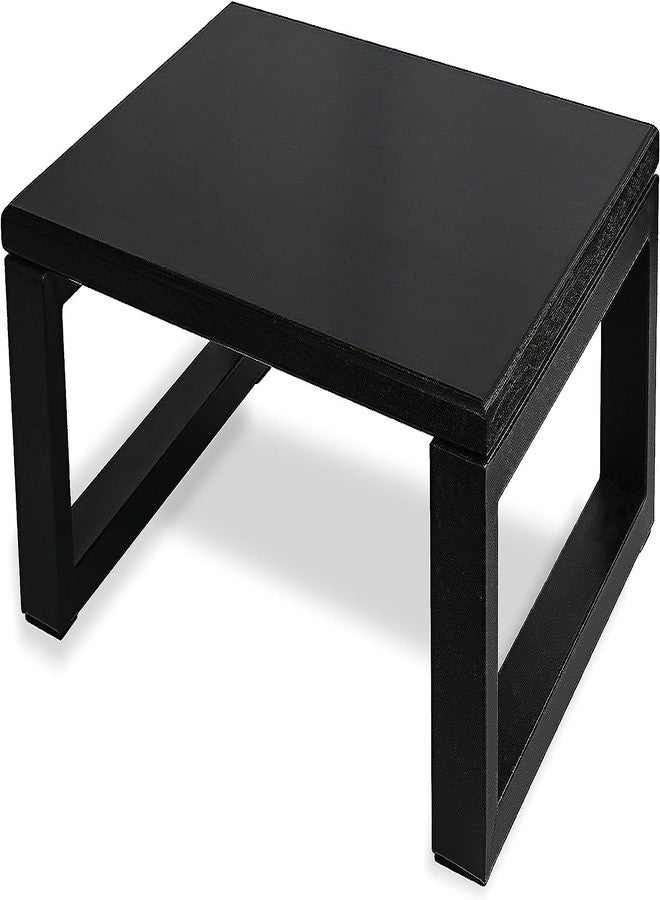 Carpentray Solid Sheesham Hardwood Step Stool for Toddler/Kids/Adult - Portable for Bedroom Bathroom (Black) - Image 1