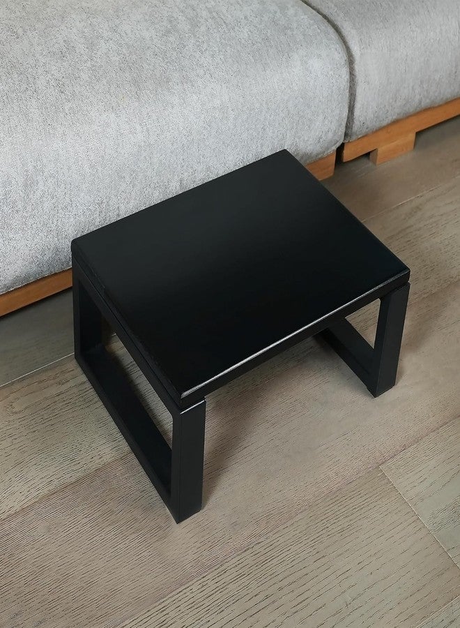 Carpentray Solid Sheesham Hardwood Step Stool for Toddler/Kids/Adult - Portable for Bedroom Bathroom (Black) - Image 3