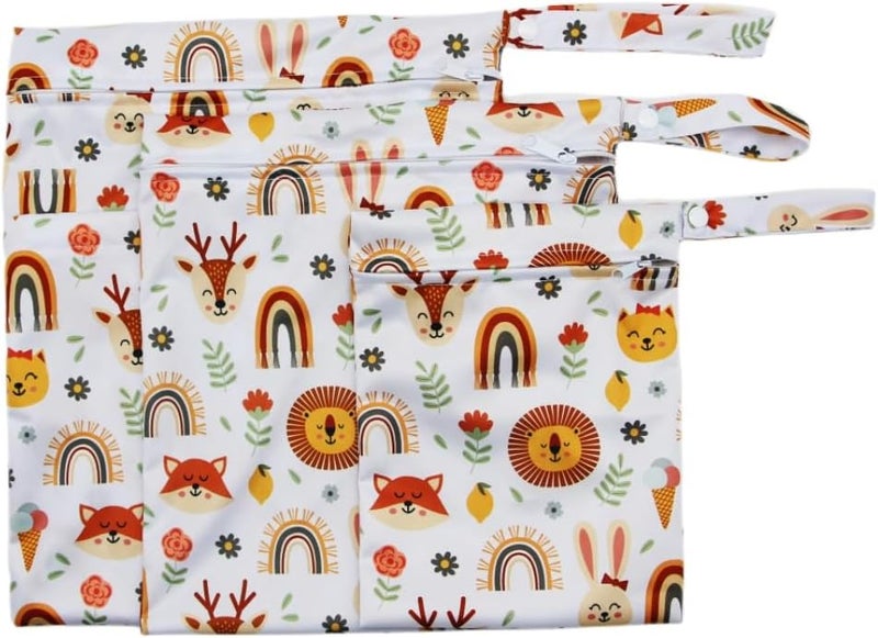 Asenappy 3pcs Waterproof Wet Dry Bags - Rainbow Fox - Image 4