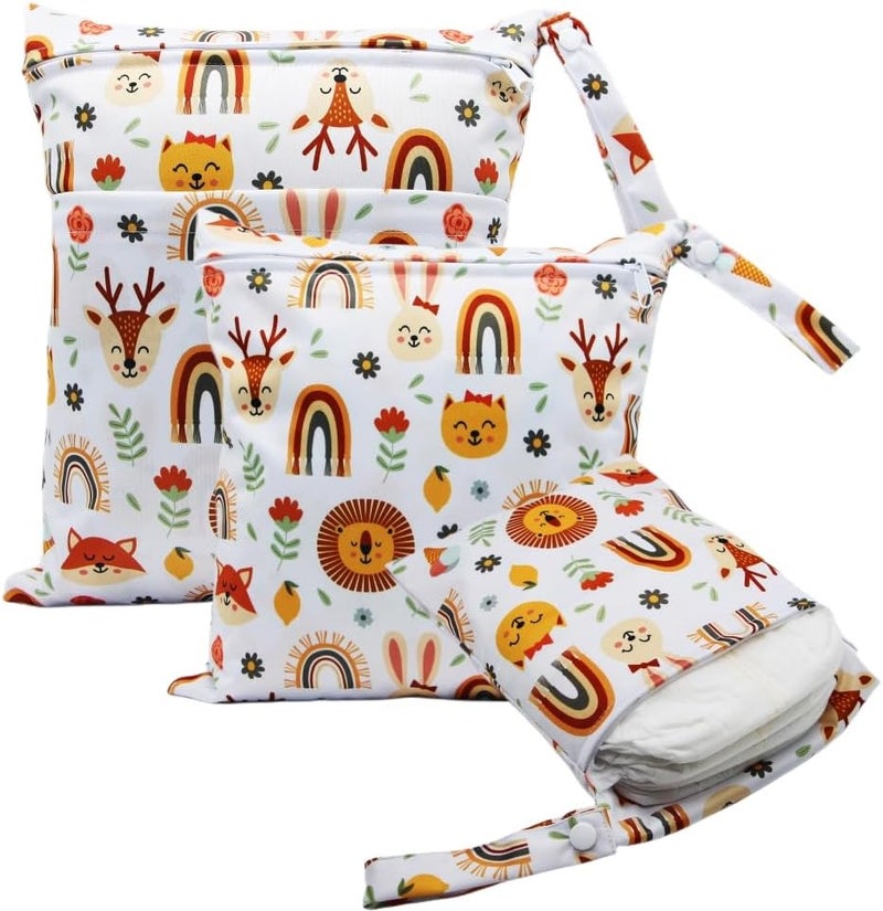 Asenappy 3pcs Waterproof Wet Dry Bags - Rainbow Fox - Image 1