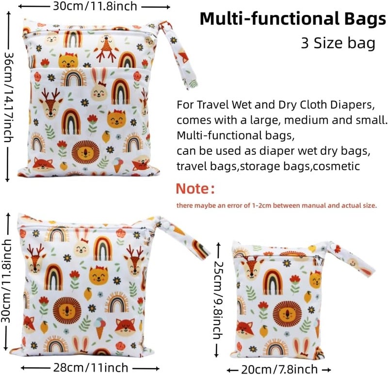 Asenappy 3pcs Waterproof Wet Dry Bags - Rainbow Fox - Image 2