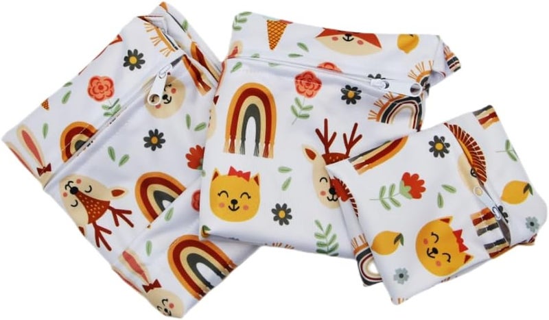 Asenappy 3pcs Waterproof Wet Dry Bags - Rainbow Fox - Image 3