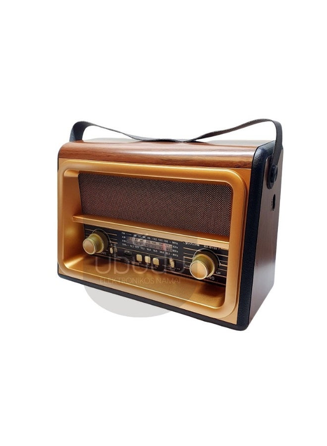 جولون GOLON RX-BT89 راديو AM Fm عتيق الطراز صوت مثالي خشبي لاسلكي BT مكبر صوت - Image 4