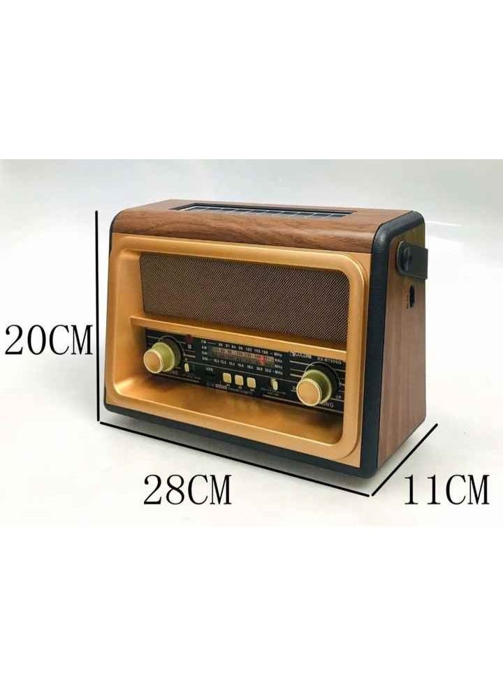 جولون GOLON RX-BT89 راديو AM Fm عتيق الطراز صوت مثالي خشبي لاسلكي BT مكبر صوت - Image 2