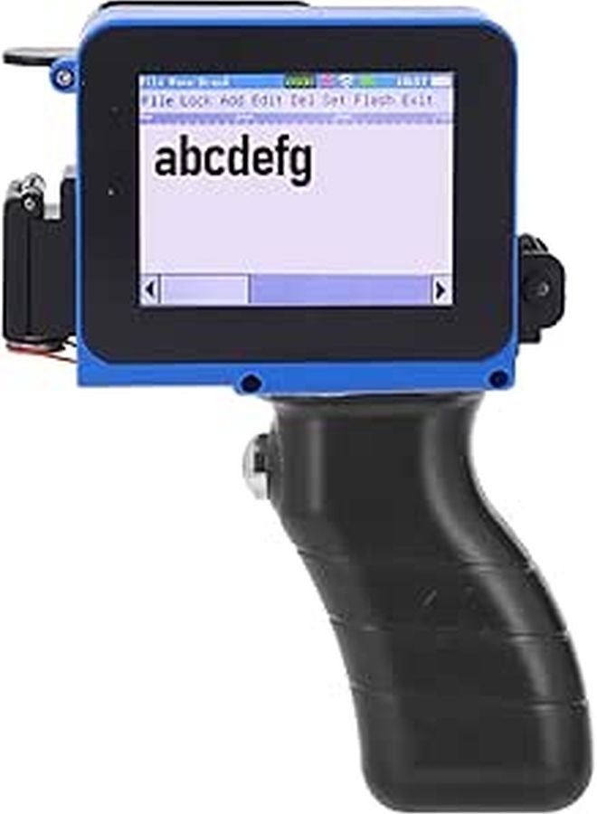 4 3 بوصة شاشة تعمل باللمس طابعة نفث الحبر المحمولة لطباعة رمز الاستجابة السريعة والباركود والتاريخ على الخشب والبلاستيك والنسيج - Image 1