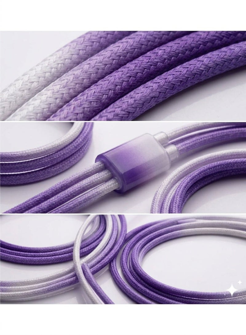 كابل شحن سريع 3 في 1 من USB-A إلى Type-C / Lightning / Micro USB - Image 4