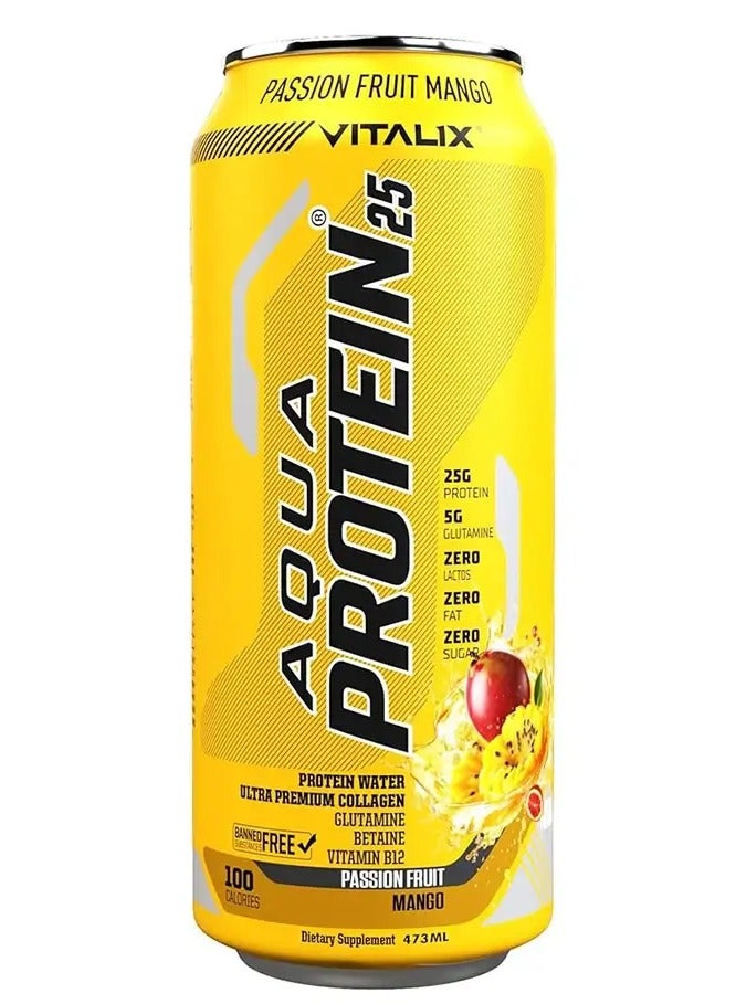 فيتاليكس أكوا بروتين 25 بنكهة فاكهة الباشن مانجو 473 مل - Image 1