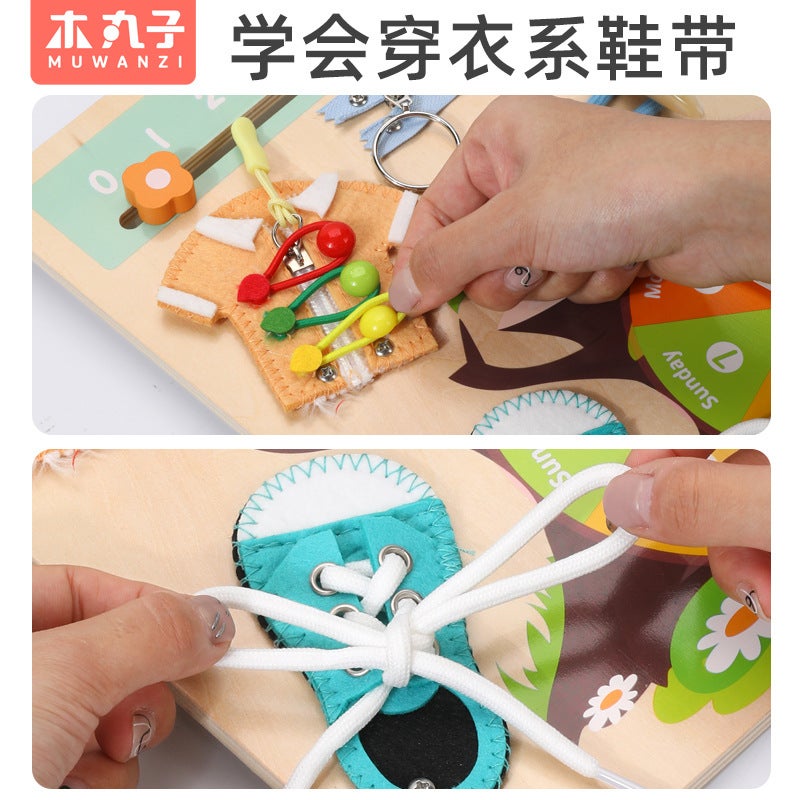 Montessori Early Education Children'S Toys Multi-Functional Busy Board Life Daily Skills Training Educational Enlightenment Unlock Toys - Image 5