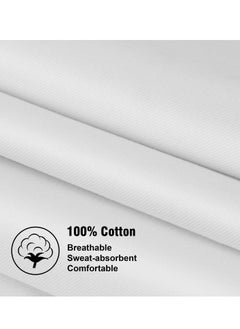 Oasisgalore 2 Pack 100% Cotton Bib Aprons with 2 Pockets Kitchen Cooking, White  - Image 2