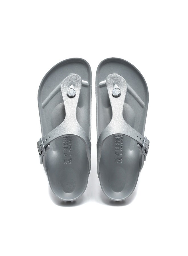 Birkenstock Gizeh EVA Fondant Silver Thong Sandal - Image 3