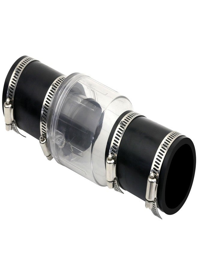 FBULWSEC 2 Inch Sump Pump Check Valve Water Pump Accessories, Steel Clamps Fit 7-1/4"Gap in, Spring-Loaded Flapper, Full-Flow and Non-Clog Design Installation - Image 3