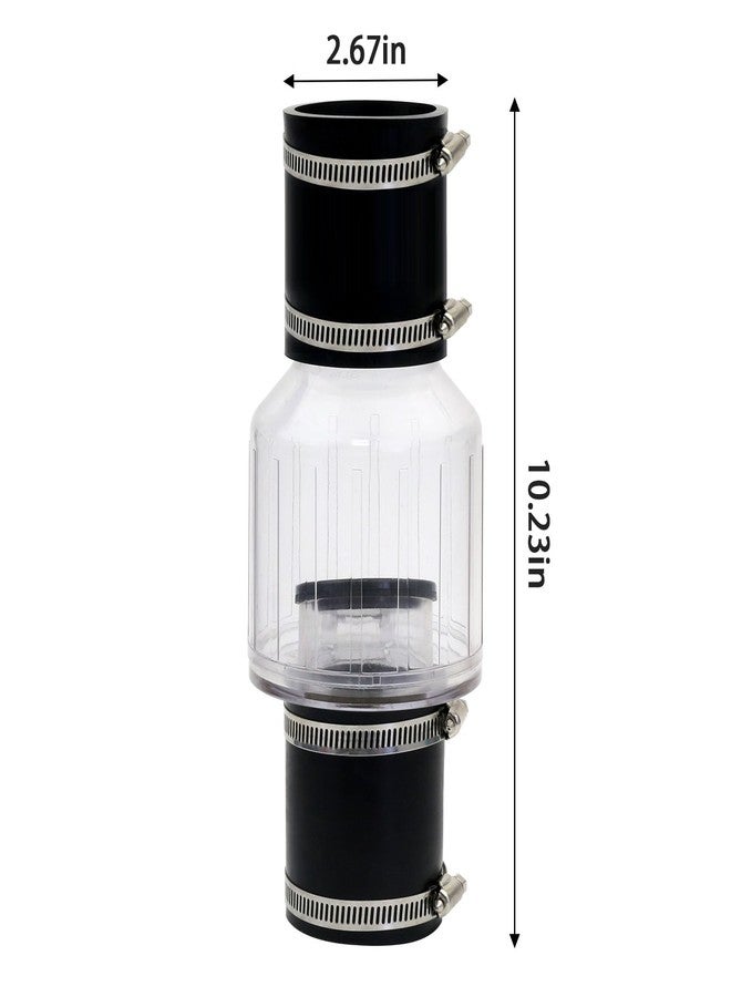 FBULWSEC 2 Inch Sump Pump Check Valve Water Pump Accessories, Steel Clamps Fit 7-1/4"Gap in, Spring-Loaded Flapper, Full-Flow and Non-Clog Design Installation - Image 2