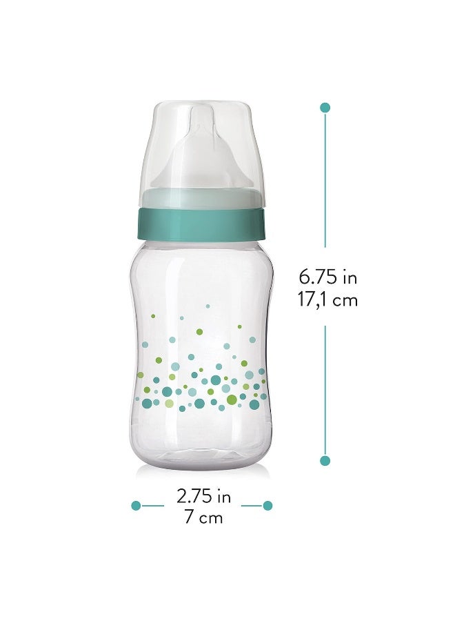Evenflo Feeding Balance + Wide Neck Printed Bottles, 9oz 2pk, with Pacifier - Image 3