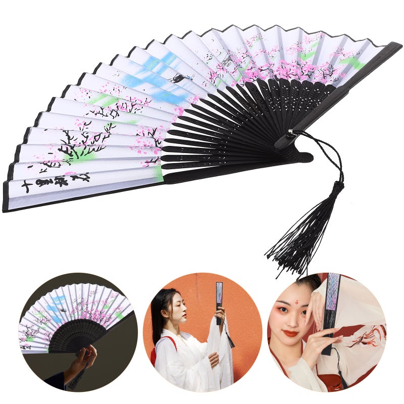 Ancient Folding Fan Handheld Mini Handheld Fan Folded Fan Decorative Folding Fan - Image 2