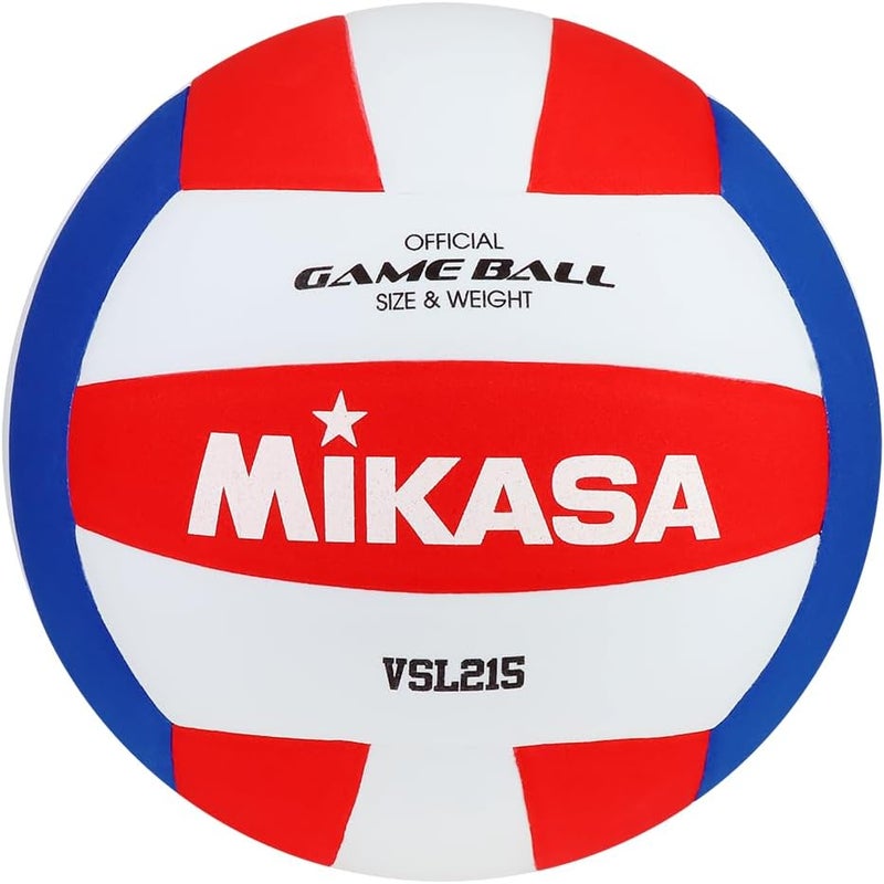 Mikasa كرة الطائرة ميكاسا من فئة المنافسة - الحجم والوزن الرسمي، أحمر/أبيض/أزرق - Image 1