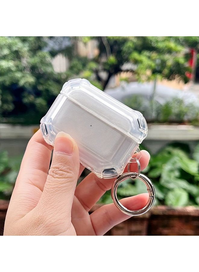 غطاء واقي صدمات لـ Airpods Pro2 أسود - أقصى وضوح صوتي - سماعات TPU شفافة - Image 1