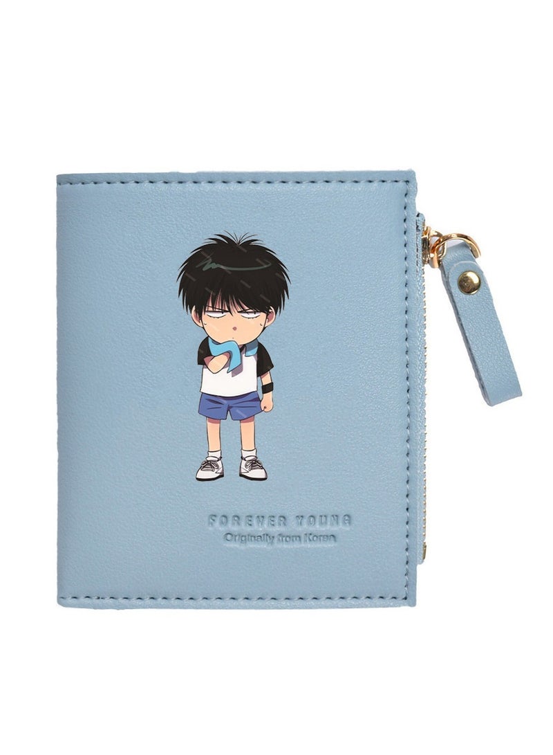 KUYING Slam Dunk, Student Card Bag, Leather Wallet 