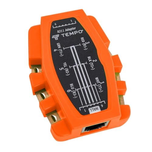 Paladin Tools PA1903 RJ11 Modular Adapter 6 Way | Snagless Plugs, Belt Clip, Notched Copper Contacts - Image 4