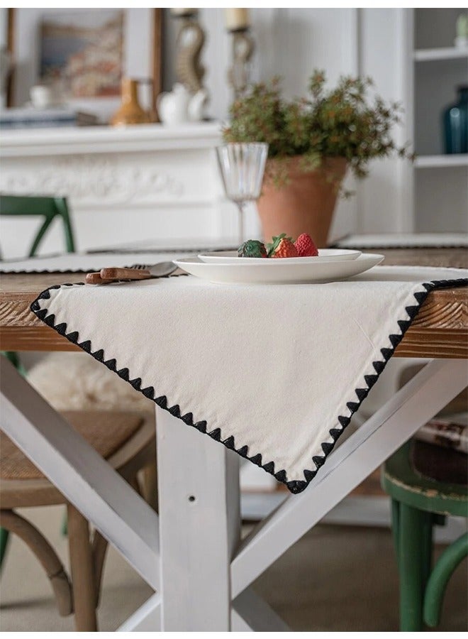 KOOKNA Cotton Square Napkins, Embroidered Cloth Napkins for Dining and Banquets, Washable Linen Napkins,Highly Absorbent and Durable Table Decor, 32x45 cm - Image 4