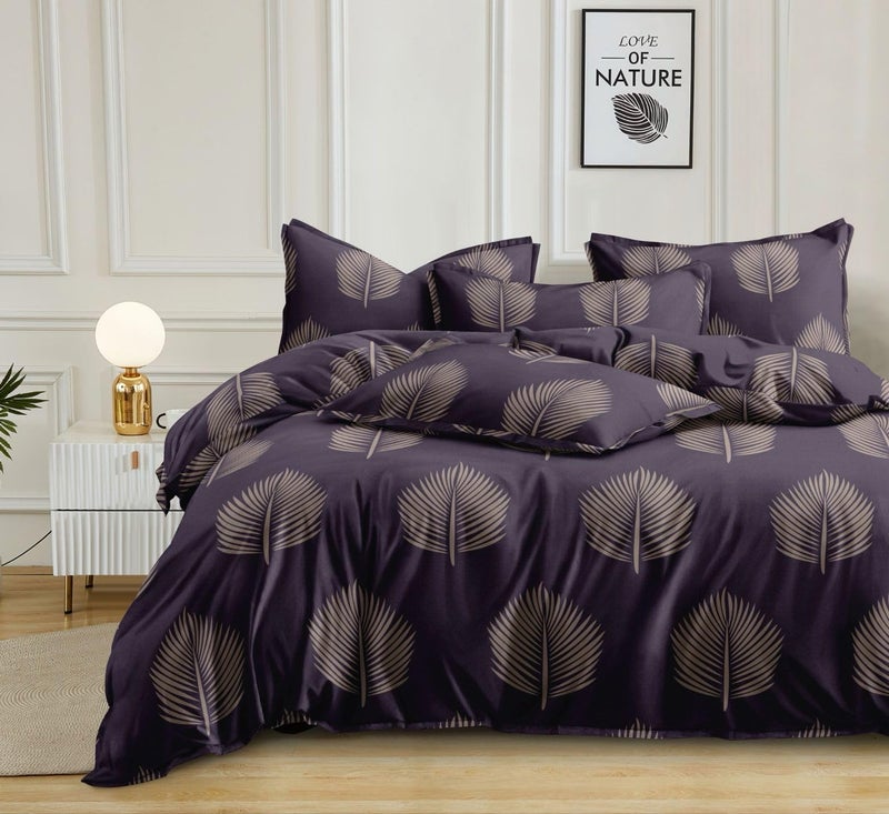 Castiqa Premium Cotton King Size Quilt Cover/Duvet Cover/Rajai Cover/Blanket Cover with Zipper Closure (Single 60x90, Brown) - Image 5